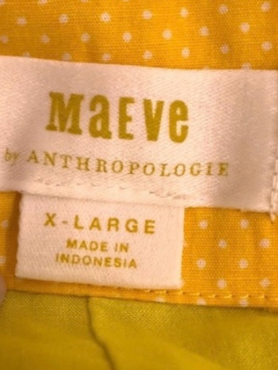 Anthro Maeve Yellow Linen Tie Back Maxi Dress XL Pockets - Picture 5 of 9